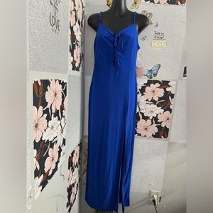 Elegant Blue Maxi Dress